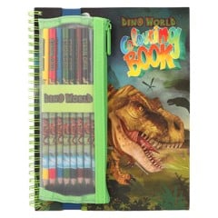 Dino World - Fargeleggingsbok med fargeblyanter - (412746)