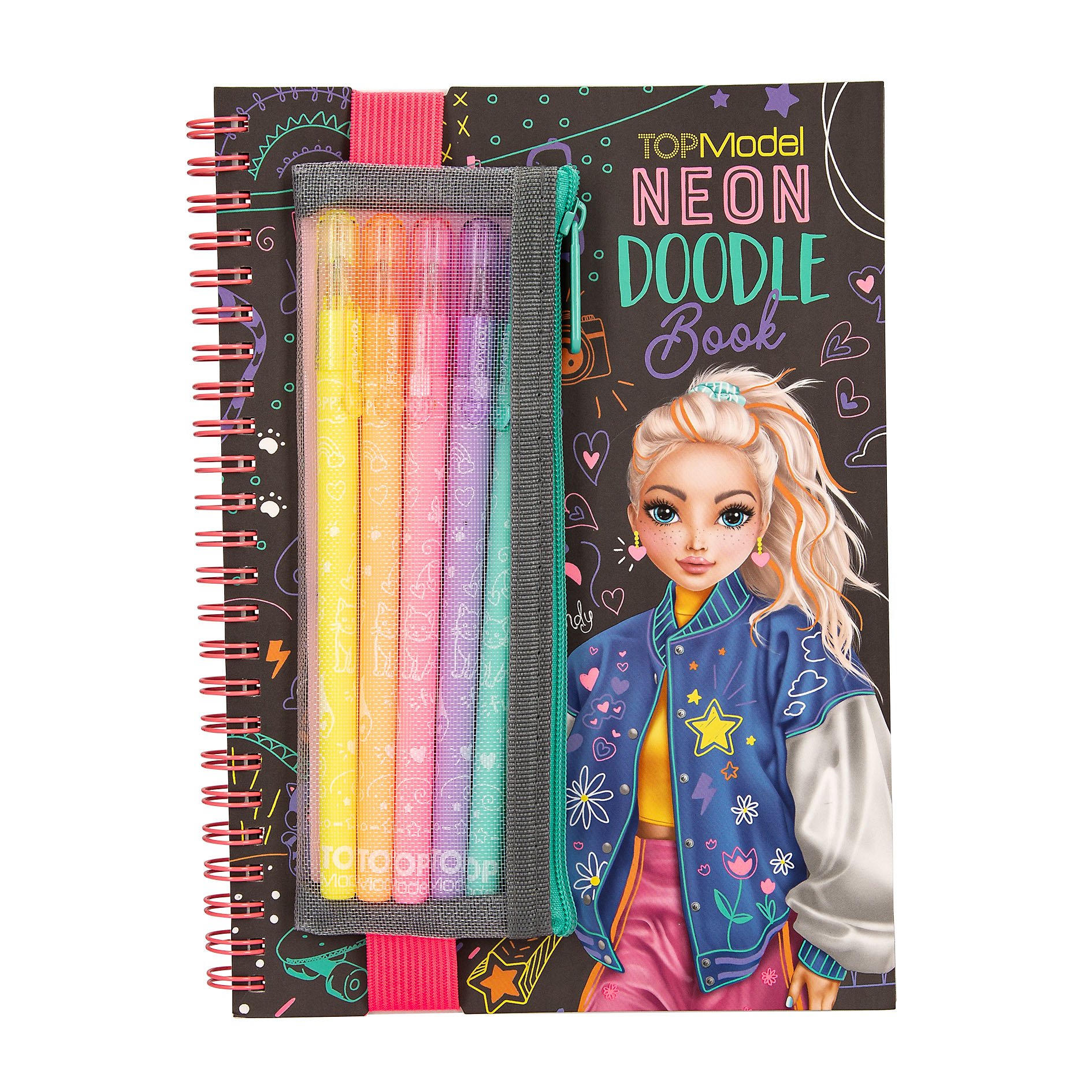Topmodel - TOPModel Doodle Bok med Neonpenner - (413217)