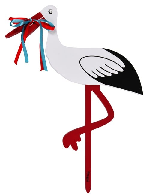 Magni - Birth Stork - Red and Blue - Large, 80 cm