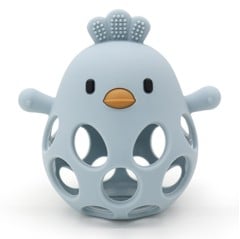 Magni - Teether ball duckling in LFGB silicone, blue - (5632)