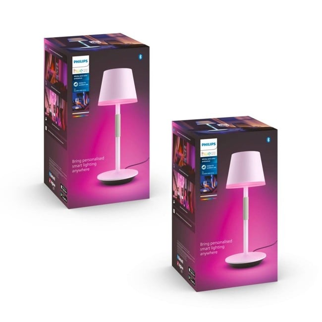 Philips Hue - 2 x Belle Bärbar Lampa Vit (Paket)