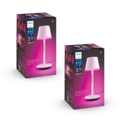 Philips Hue - 2 x Belle Bärbar Lampa Vit (Paket)