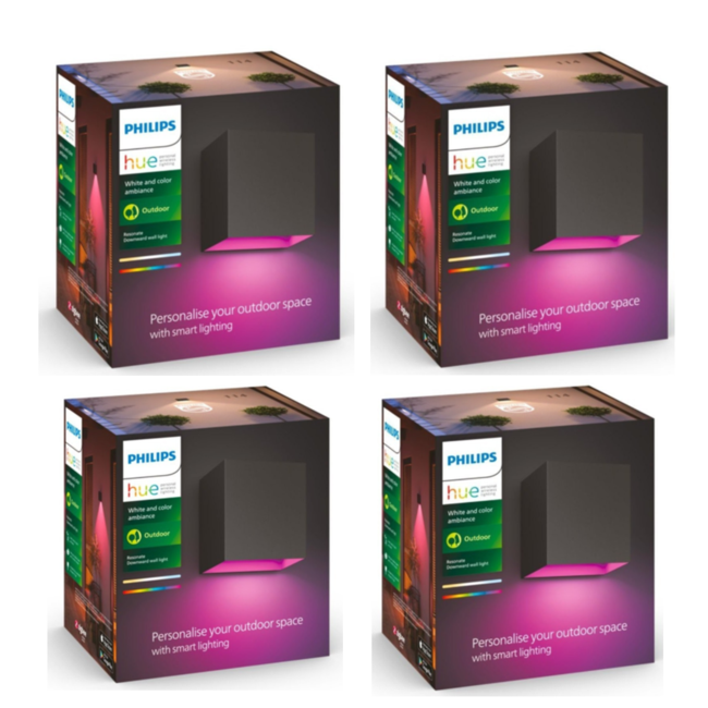 Philips Hue - 4x Downward Resonate Wandlamp - Bundle