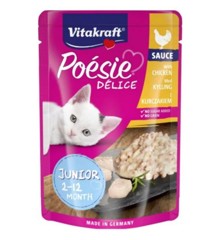 Vitakraft -  23 x Poésie Délice Junior chicken 85gr( obs bedst før 13/12-2024)