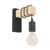 EGLO TOWNSHEND wall lamp in black and FSC-approved wood thumbnail-1