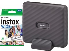 Fuji – Instax Link Wide-Drucker (Grau) + 10-Shot-Paket