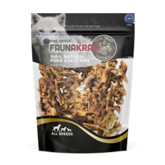 Faunakram - Natural Pork Ear Strips - 300g