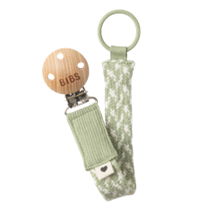 BIBS - Pacifier Clip Braided - Sage/Ivory - Onesize