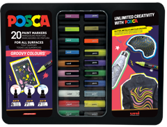 Posca - Metal Tin Groovy Colours - (401536)