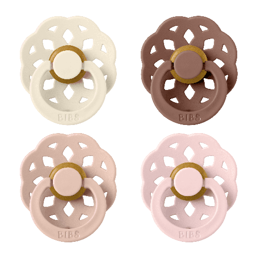 BIBS - Pacifier Boheme 4 PACK - Blush Mix - Size 1