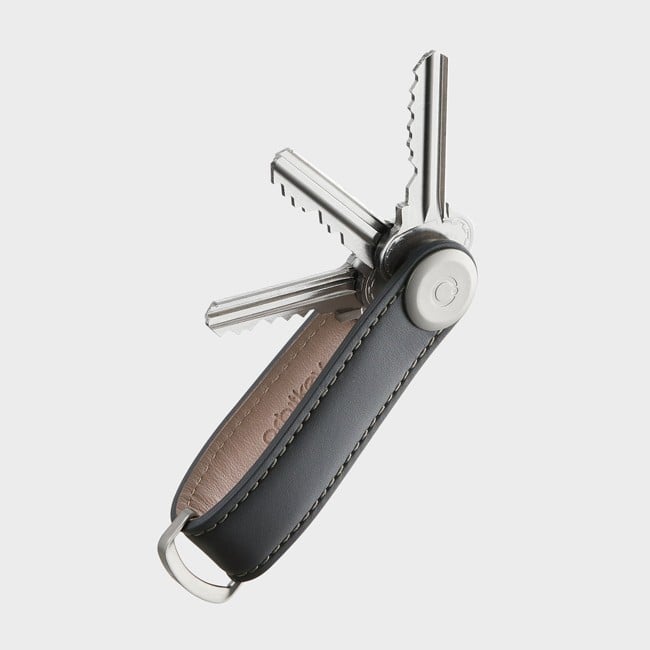 Orbitkey - Leather Key Organiser - Charcoal/Grey