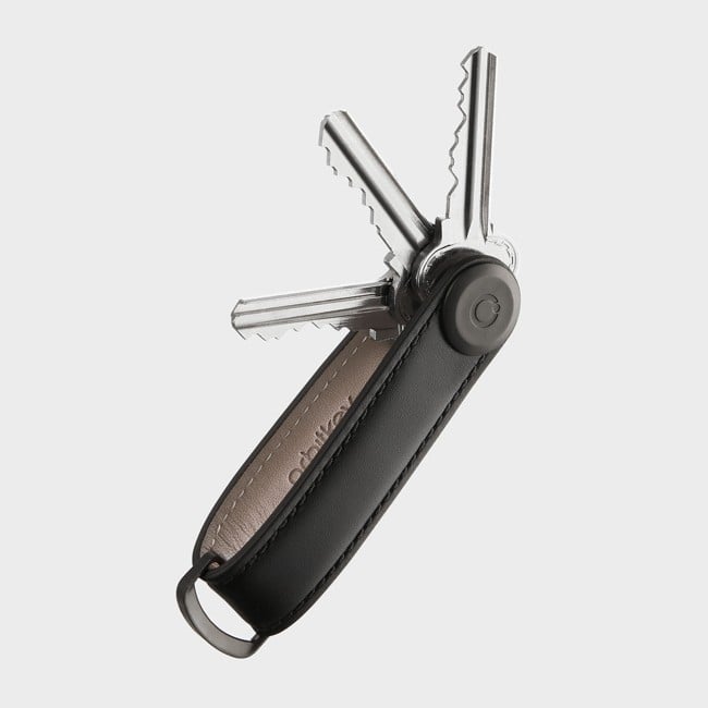 Orbitkey - Leather Key Organiser - Black/Black