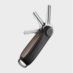 Orbitkey - Leather Key Organiser - Black/Black