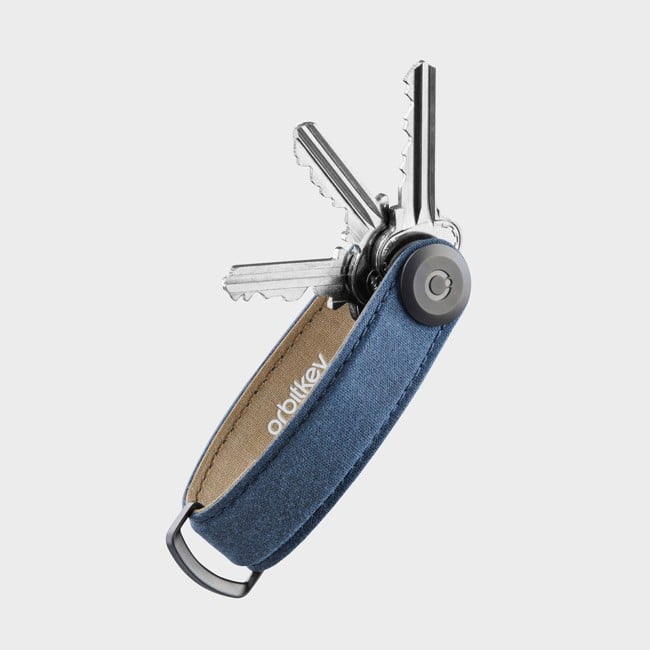 OrbitKey - Waxed Canvas Key Organiser - Navy Blue