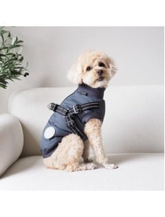 Nordic paws - Dogcoat Thor with harness 35cm - Anthracite - S