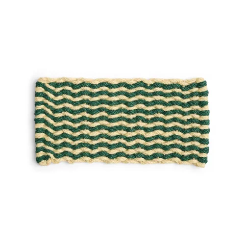 HAY - Stripe Wave Coco Dörrmatta 40 x 80 cm (Mörkgrön &