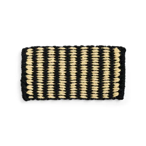 HAY - Stripe Wide Coco Dörrmatta 40 x 80 cm (Svart &