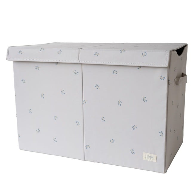 3 Sprouts - Recycled Folding Toy Chest - Blueberry/Taupe