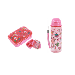 I-Drink - Lunch Box Kids with cutlery + Tritan Bottle (400 ml) - UNICORN  (Bundle)