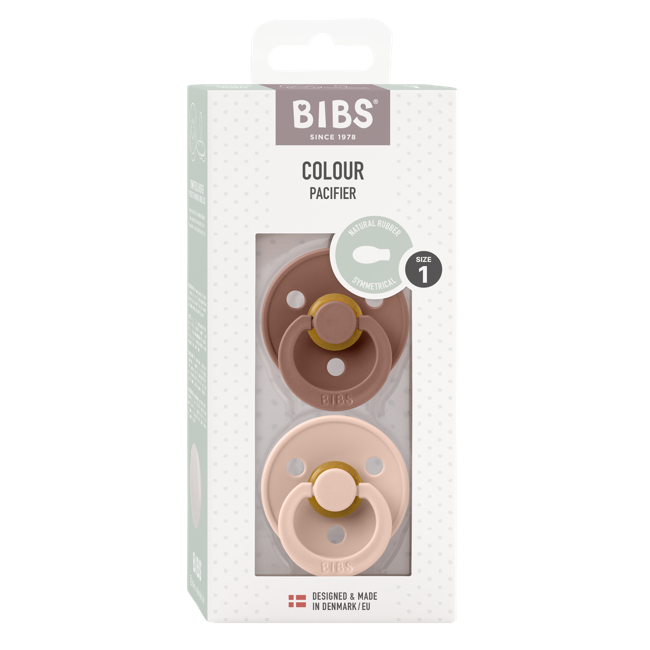 BIBS - Colour Klassisk napp - Beige/Brun - Size 1