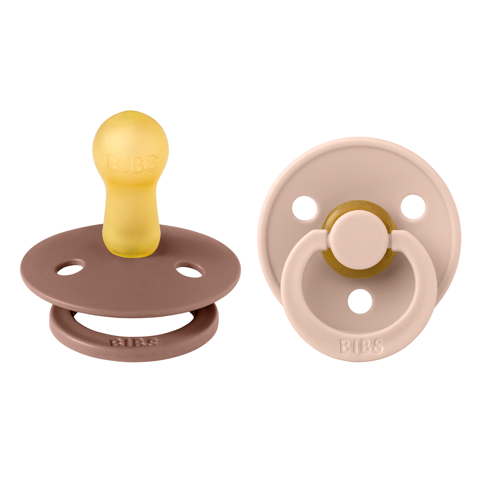 BIBS - Sutter Colour rund 2-pak - Beige/Brun - Str. 2