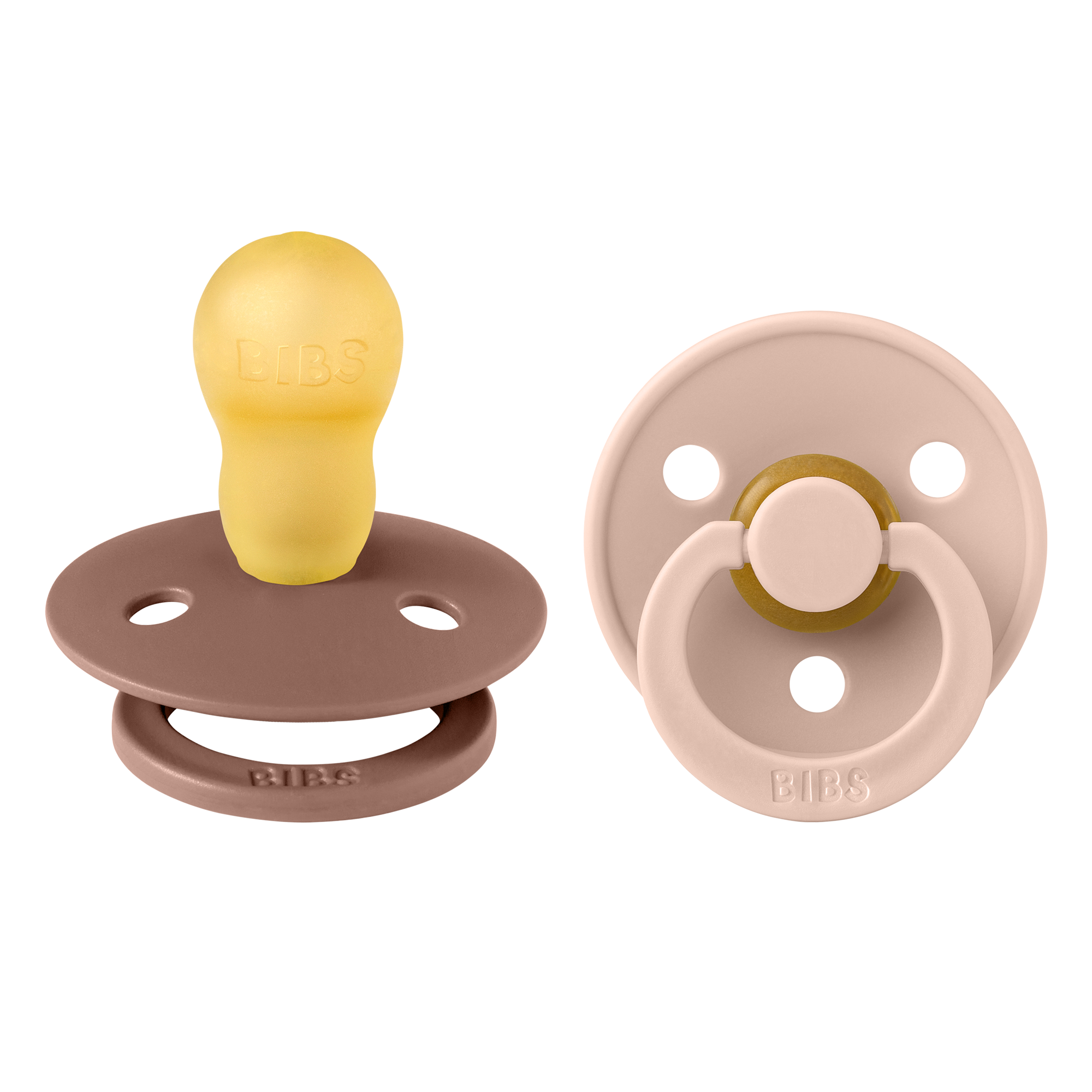 BIBS - Sutter Colour rund 2-pak - Woodchuck/blush - Str. 3