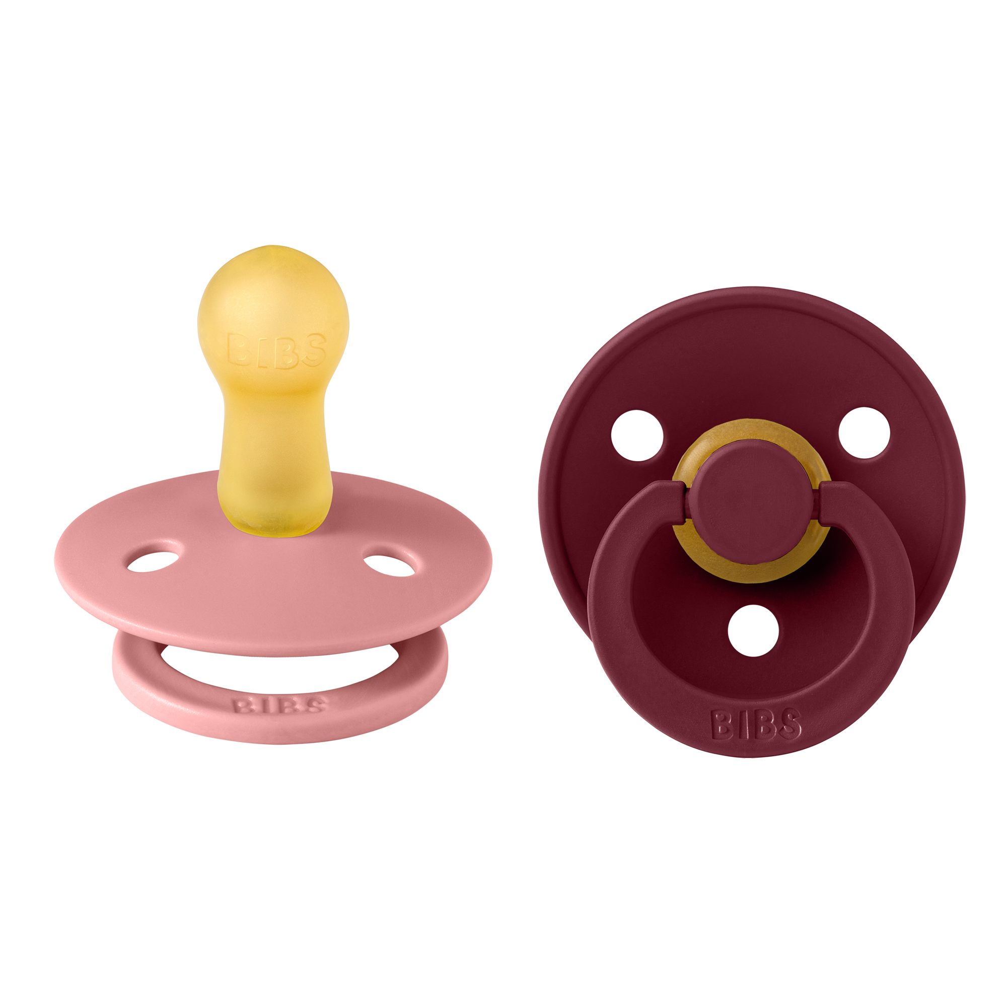 BIBS - Pacifier Colour 2 PACK - Dusty Pink/Elderberry - Size 2