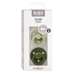 BIBS - Pacifier Colour 2 PACK - Sage/Hunter Green - Size 3