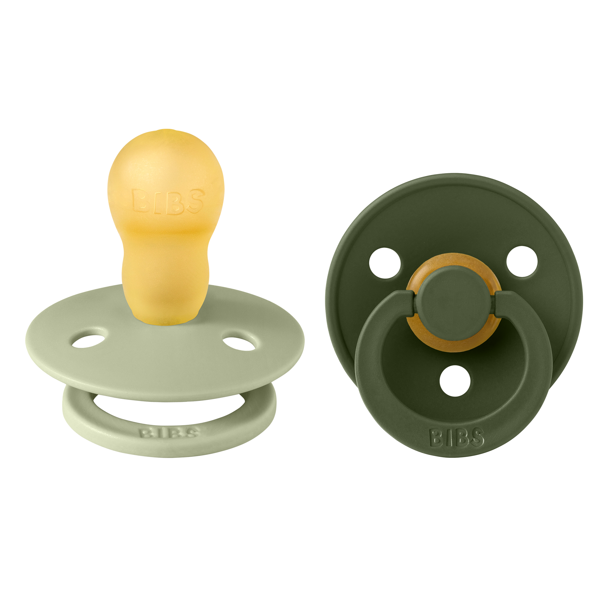 BIBS - Sutter Colour rund 2 PACK - Sage/Hunter Green - Str. 3