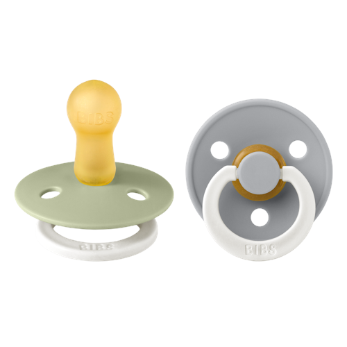 BIBS - Pacifier Colour 2 PACK - Sage GLOW/Cloud GLOW - Size 2