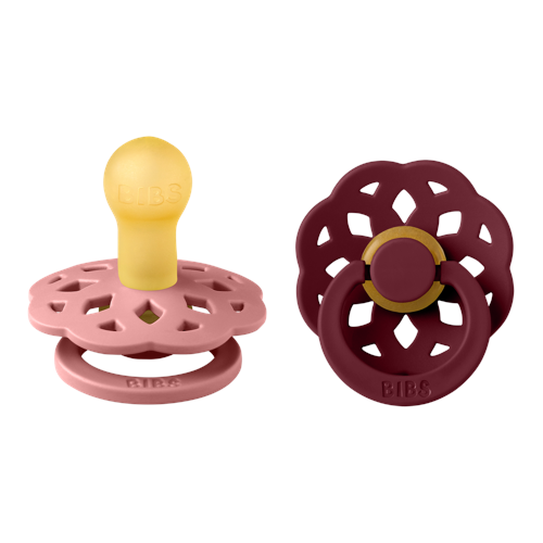 BIBS - Pacifier Boheme 2 PACK - Dusty Pink/Elderberry - Size 1