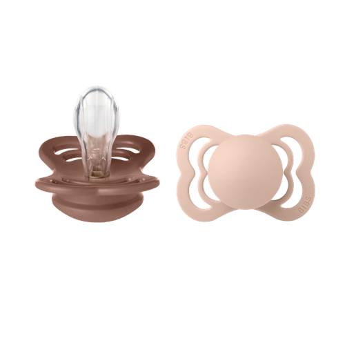 BIBS - Pacifier Supreme 2 PACK - Woodchuck/Blush - Size 1