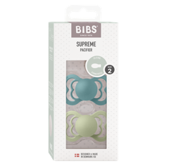 BIBS - Pacifier Supreme 2 PACK - Island Sea/Sage - Size 2