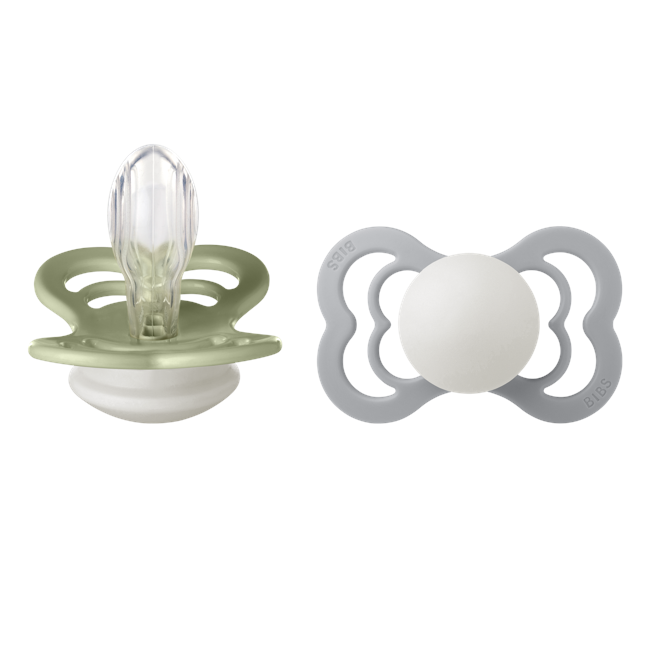 BIBS - Pacifier Supreme 2 Pack - Sage Glow/Cloud Glow - Size 2