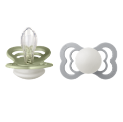 BIBS - Pacifier Supreme 2 Pack - Sage Glow/Cloud Glow - Size 2