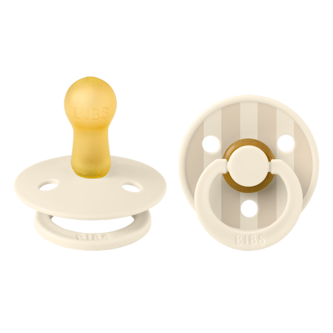 BIBS - Pacifier Studio Colour 2 Pack - Ivory/Vanilla - Size 2