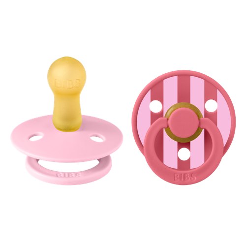 BIBS - Pacifier Studio Colour 2 PACK - Baby Pink/Coral - Size 2