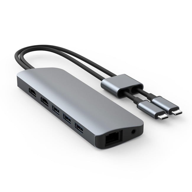 Hyper - HyperDrive VIPER 10-in-2, dual 4K60Hz HDMI for MacBook Pro/Air & any USB-C device, Ethernet, 3.5mm Audio Jack