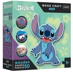 Puzzle - Wooden Shaped Junior - Lilo & Stitch (50 pieces)