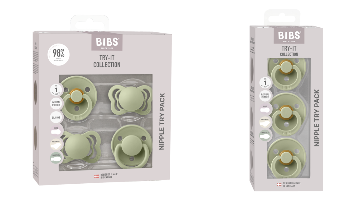 BIBS - Pacifiers Try-it Collection & Colour - Sage - Size 1