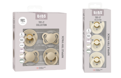 BIBS - Pacifiers Try-it Collection & Colour 3 Pack - Vanilla & Ivory - Size 1