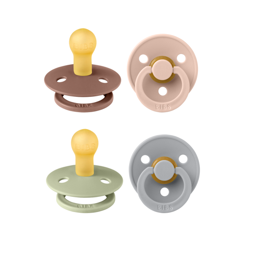 BIBS - Pacifier Colour 2 PACK - Sage/Cloud & Woodchuck/Blush - Size 1