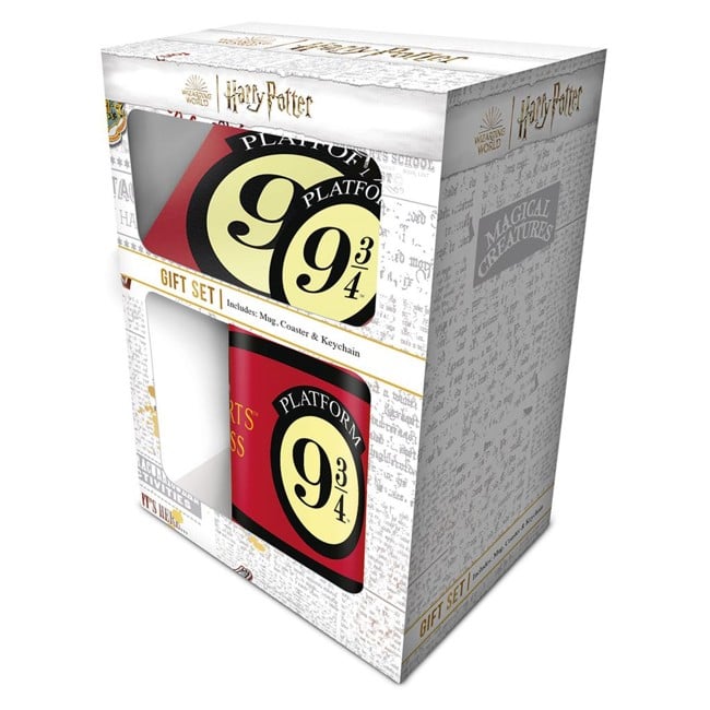 HARRY POTTER (PLATFORM 9 3/4) GIFT SET (MUG, COASTER & KEYCHAIN)