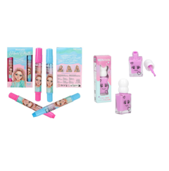 TOPModel - Hair Chalk Pens + Nail Polish Waterbased - BEAUTY and ME ()Bundle