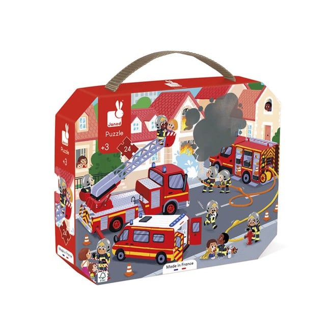 Janod - Puzzle Firemen - 24 Pcs (LKJ2605)