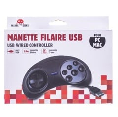 6-button USB Controller MEGADRIVE shape for PC/MAC