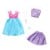 Barbie - Fashion 2-Pack - Mermaid Dress, Purple Top + Skirt, Pink Seahorse Necklace, And A Blue Bracelet (HRH44) thumbnail-1