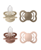 BIBS - Pacifier Supreme 2x 2 PACK - Vanilla/Dark Oak & Woodchuck/Blush - Size 2 thumbnail-1