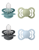 BIBS - Pacifier Supreme 2x 2 PACK - Island Sea/Sage & Iron/Baby Blue - Size 2 thumbnail-1