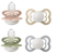 BIBS - Pacifier Supreme 2x 2 PACK - Blush/Vanilla GLOW & Sage/Cloud Glow - Size 2 thumbnail-1